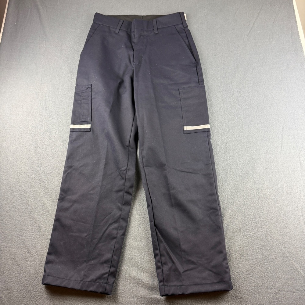 FedEx Pants Men 30x30 (Fit 29x30) Blue Stan Herman VF Imagewear Cargo Reflective